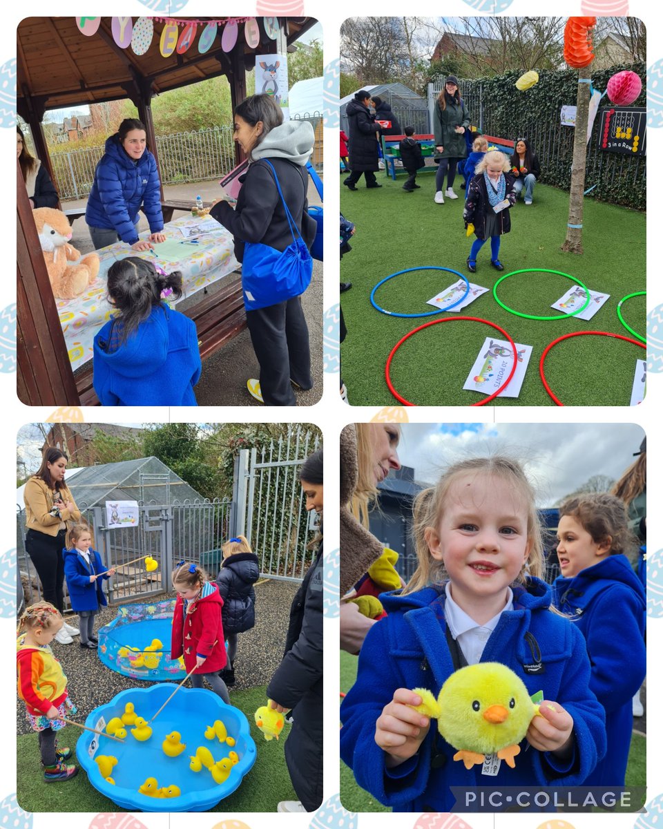 BSPDInfants's tweet photo. 🐰What a perfect way to celebrate the end of a super Spring Term!🐰
🐣Thank you to the PA for organising the Easter Extravaganza, to those who donated cakes, to everyone who joined in the egg decorating fun and for all your support this afternoon!🐣
Happy Holidays! 
Mrs Field 💛 https://t.co/CZHiaKC2mo