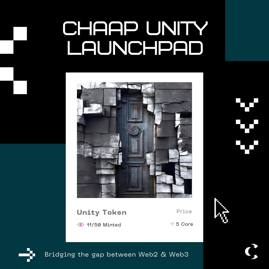 Chaap_Global's tweet image. Chaap Unity Launchpad is now LIVE on @wizardgallery_  🧙🪄

Mint your token and unlock exclusive perks like visibility in Chaap Global’s digital newsletter and magazine, discounts on ads, access to a supportive community, and opportunities for real-life exhibitions.✨