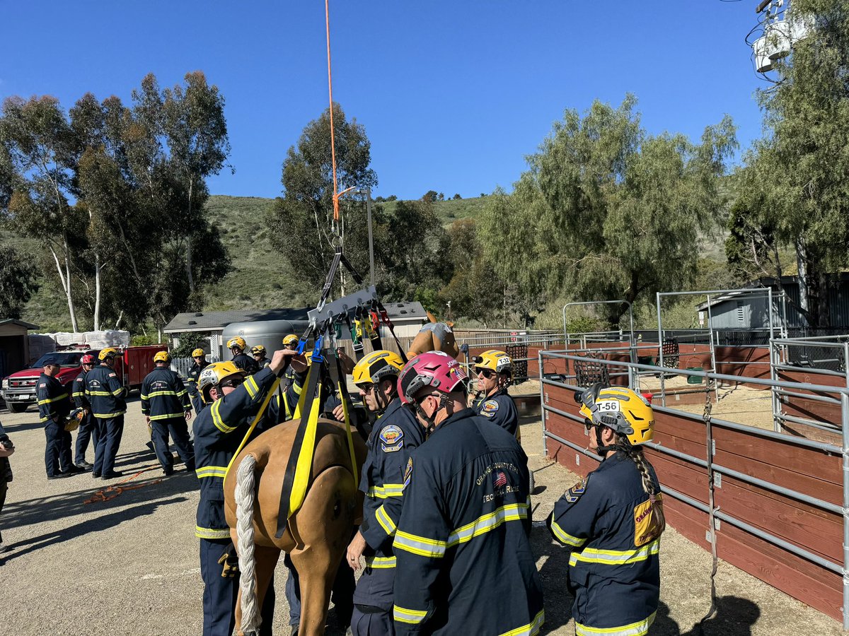 ohanastories's tweet photo. Fire Fighters from across the county joined in for 3 days of large animals rescue training at the Shea Center in San Juan Capistrano. #OCFA #Ohana  #Storytellers  #sheacenter https://t.co/6WFSTP6Hq8