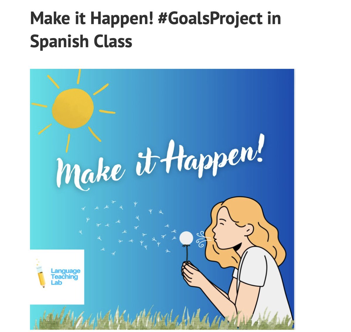 JenWilliamsEdu's tweet photo. We love this! #GoalsProject in action!
https://t.co/6AAw0d1Ldt
Bravo, @VickyMasson21! #TeachSDGs #LanguageTeachingLab @TakeActionEdu @TheWorldsLesson https://t.co/h0oJ4ZIZmY