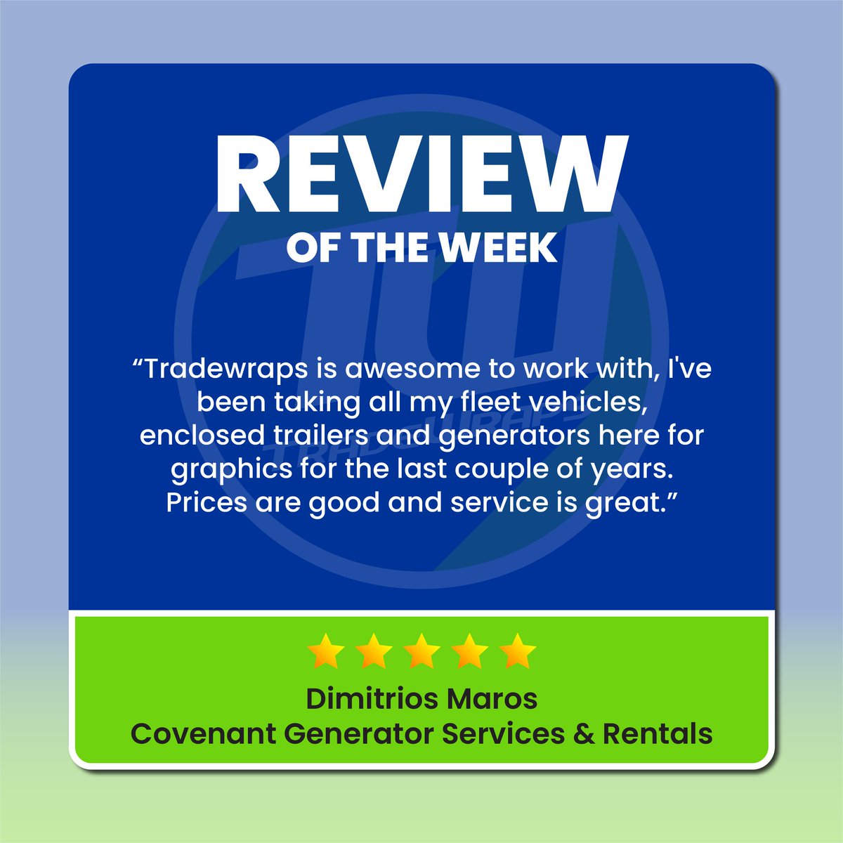 For this week's review we have Covenant Generator Services & Rentals ! It's not just vehicles we wrap for them!
#vehiclewraps #generatorwraps #trailerwraps #itsnotpaint #ReviewOfTheWeek