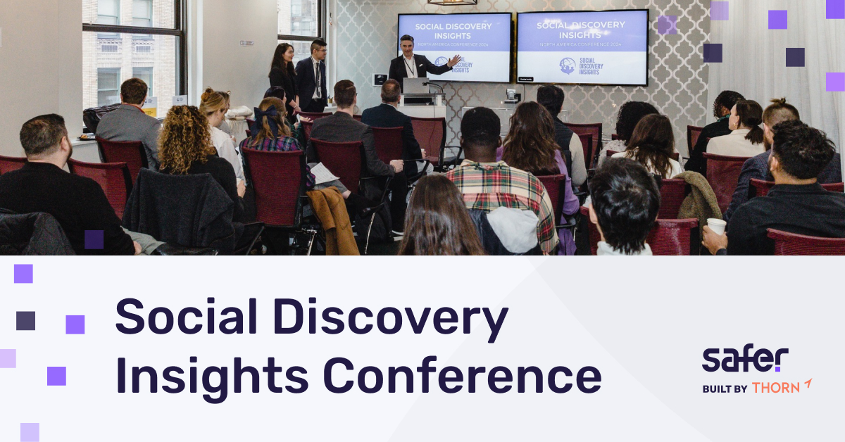 Last week, we attended the first #SocialDiscoveryInsights Conference in NYC. Our takeaway? The crucial role Trust & Safety teams play as platforms scale. Early proactive detection is key when any platform that hosts user-generated content could introduce #CSAM risks.