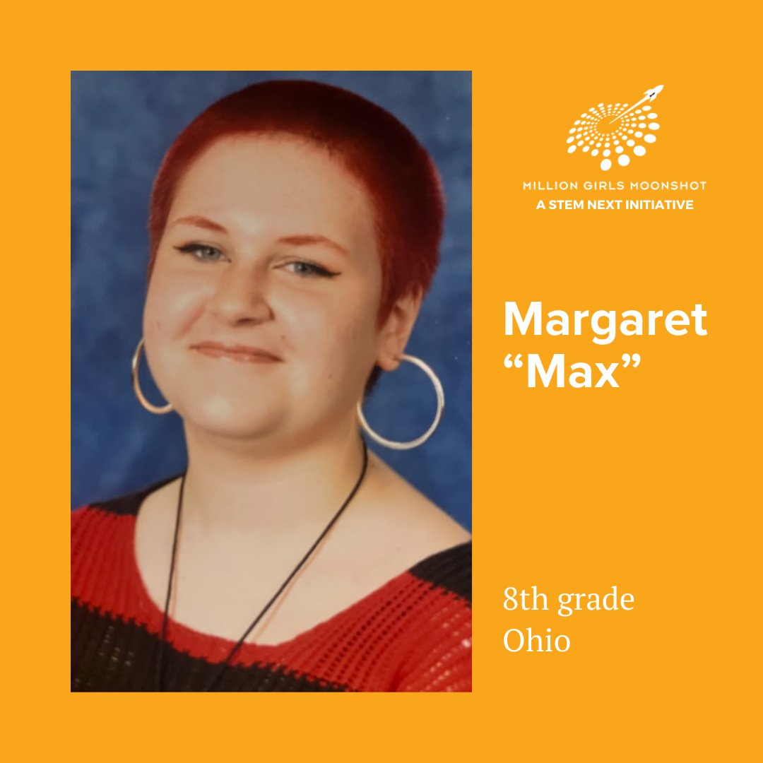 Meet Margaret 'Max' @girlsmoonshot Flight Crew, inspiring young people in Ohio to explore the power of afterschool STEM learning. tinyurl.com/FlightCrew24