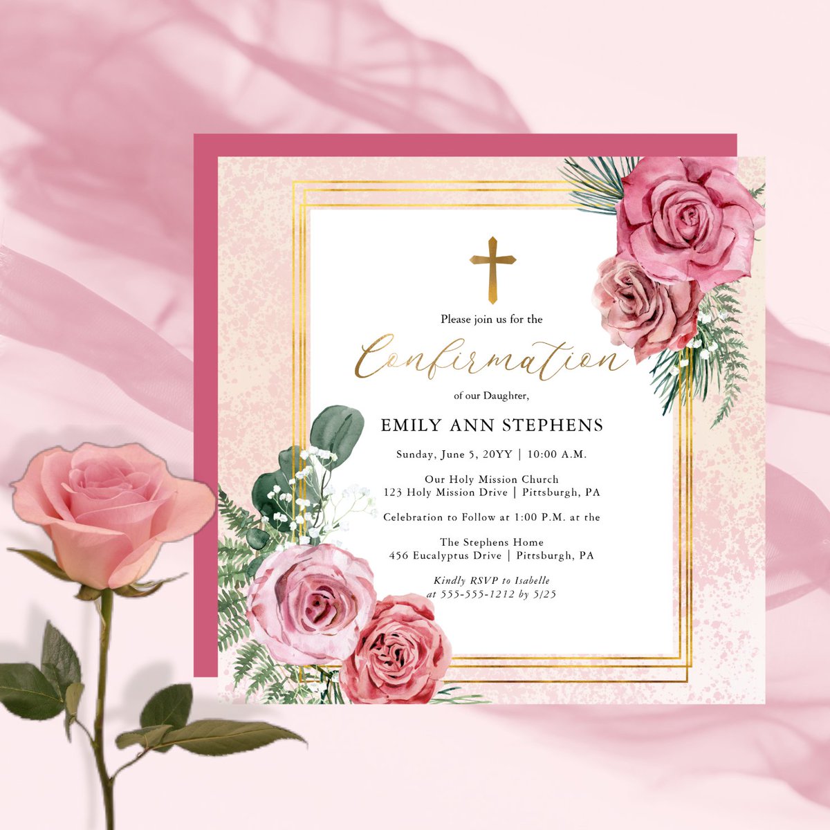 Holiday_Hearts's tweet photo. Elegant Pink | Gold Floral Frame Girl Confirmation Invitation
https://t.co/2IwwQ8iKNz
#confirmation #religious #catholic #ceremony #celebration #party #square #pinkroses #rosefloral #pinkfloral #girlconfirmation #pinkandgold #digitaldownload #printable #watercolor #elegant https://t.co/2yDLyJEEB4