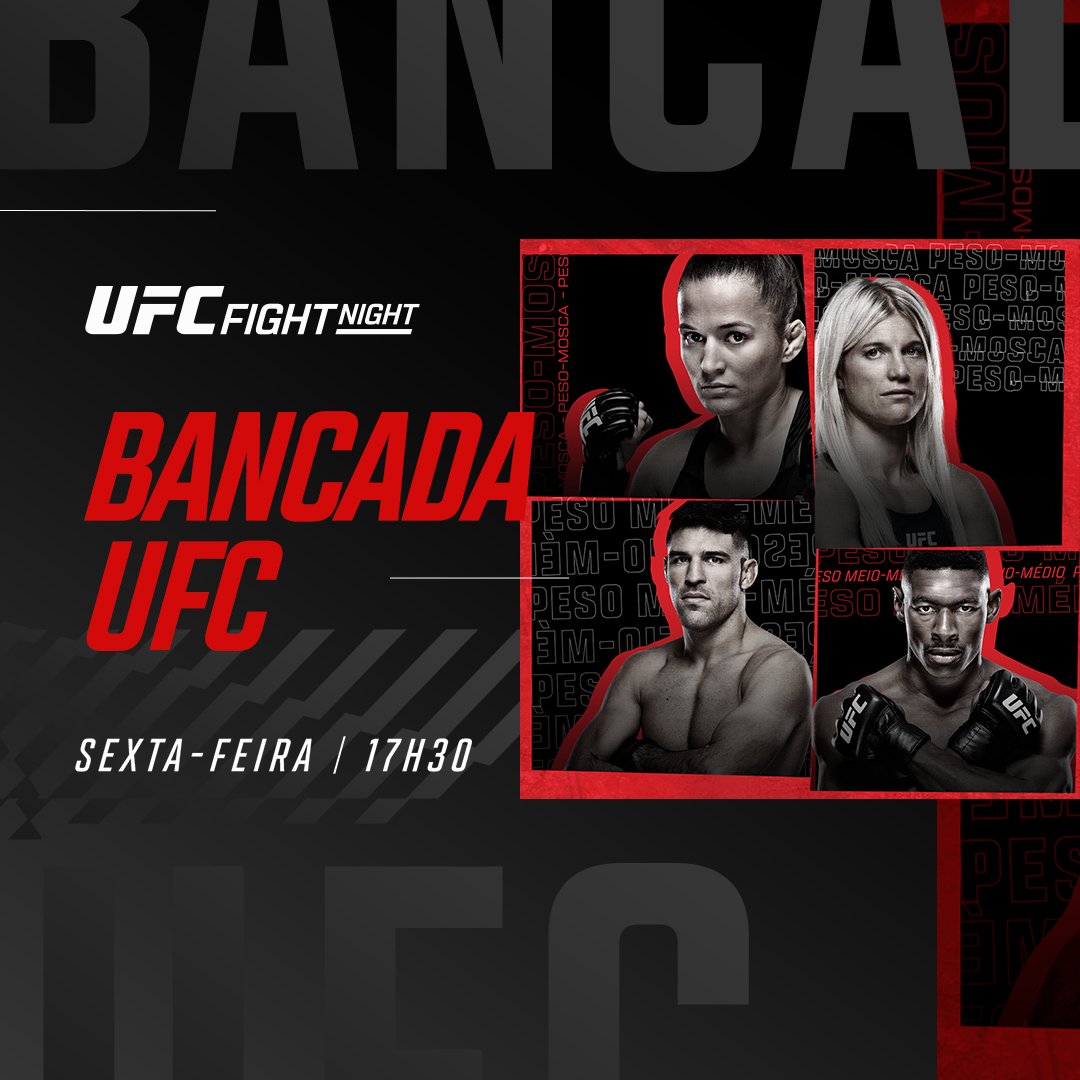 Junte-se ao time do Bancada às 17h30 para analisar as principais lutas do card e acompanhar toda a emoção antes do grande dia. 👊💥

💻📺📱Assista ao vivo no app do UFC Fight Pass: ufc.ac/twitter-comment

#ufcbr #bancadaufc #ufcfightpass