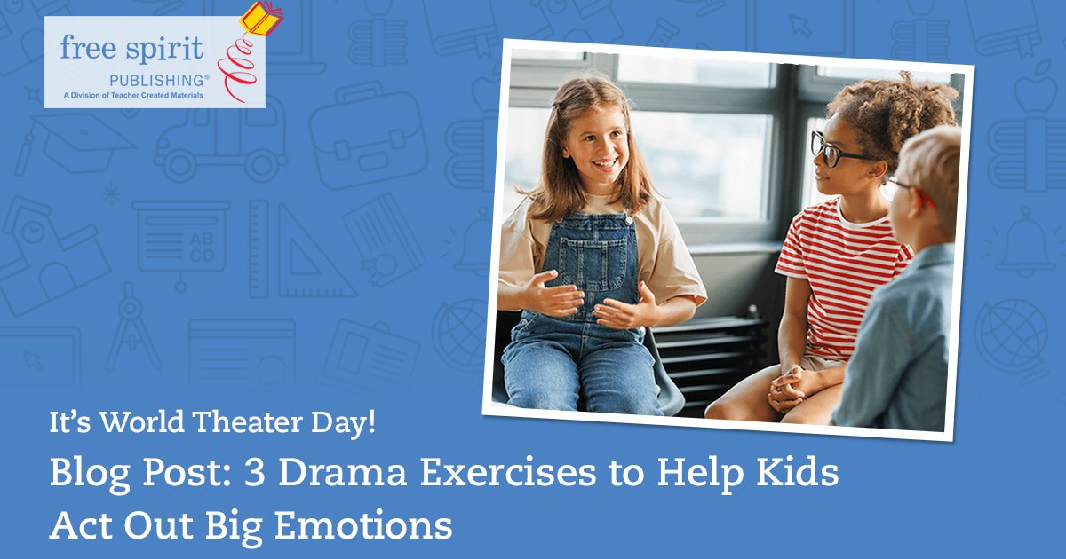 It's #WorldTheaterDay! 🎭 Theater, or drama-based exercises, can provide one practice arena for recognizing, naming, and managing big emotions. Read this blog for three exercises you can incorporate into a classroom setting or even in counseling sessions: hubs.ly/Q02qsCr90