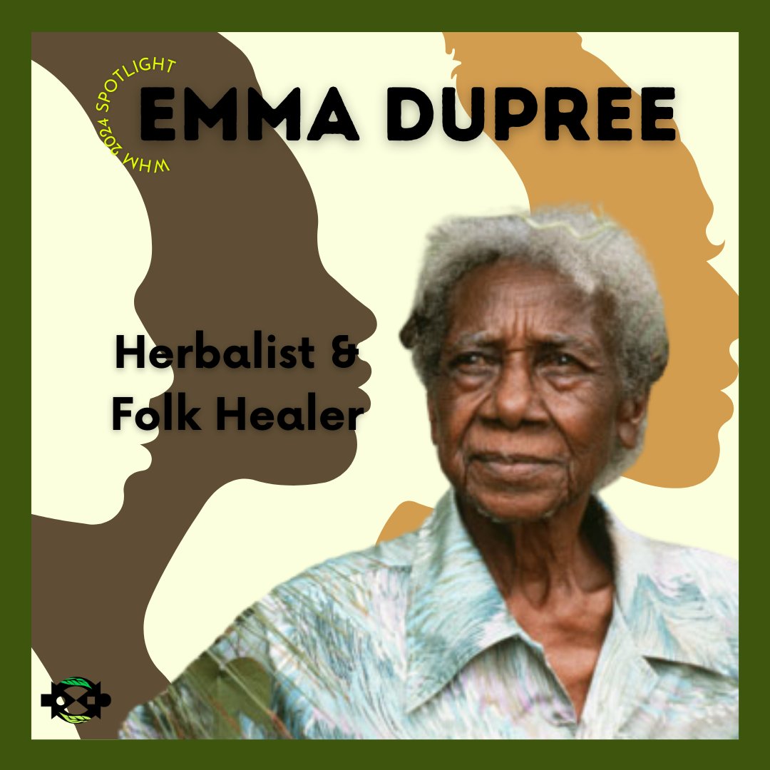 To conclude #WomensHistoryMonth, We celebrate folk healer, Emma Dupree. From NC woods to 'garden-grown pharmacy,' Dupree's herbal wisdom healed her community for generations. #Herbalism #WHM #FolkMedicine #BFF