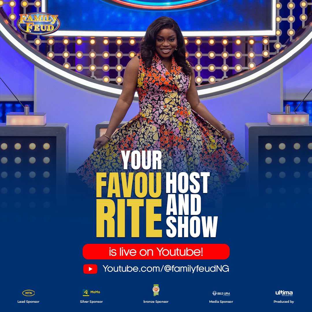 Your favorite host and show are back, and this time they're taking YouTube by storm! That's right – Family Feud Nigeria is now streaming on the world's favourite video platform; Youtube🥳🥳. With our amazing “host with the most” Bisola Aiyeola, you know it's full on energy and…