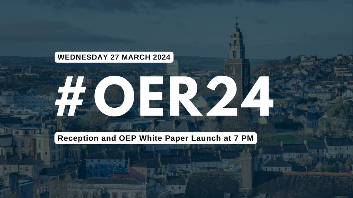 Attending #OER24? We look forward to you joining us at 7 pm for the Reception and OEP White Paper Launch. This reception is open to ALL conference attendees and will serve as an informal opportunity to meet with other delegates and conference participants. #altc #OER