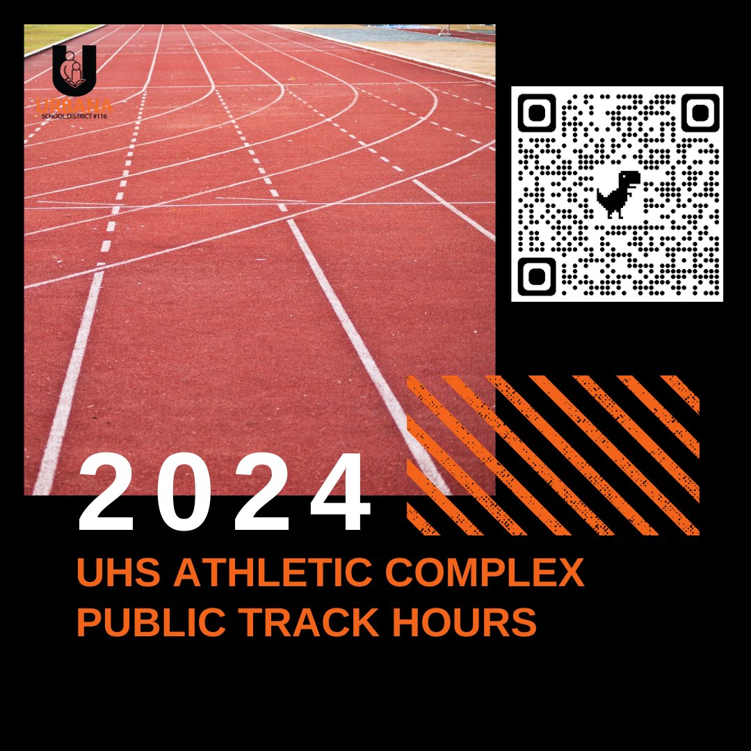 Public track hours at the Urbana High School Athletic Complex resume next month. Scan the QR code or click here to view the schedule: usd116.org/track-hours-20… @athleticsurbana