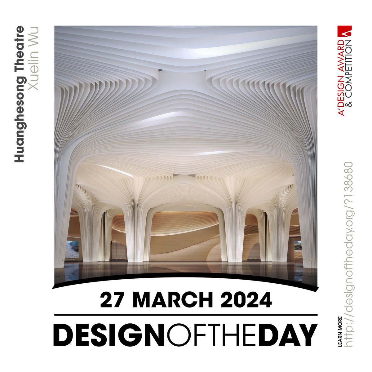 Congrats to Xuelin Wu, the creator behind the Design of the Day of 27 March 2024 - Huanghesong Theatre Cultural Venues. Check out this great work now. We are currently featuring it at designoftheday.org/?138680 #adesignaward #adesigncompetition #Interior #InteriorSpace