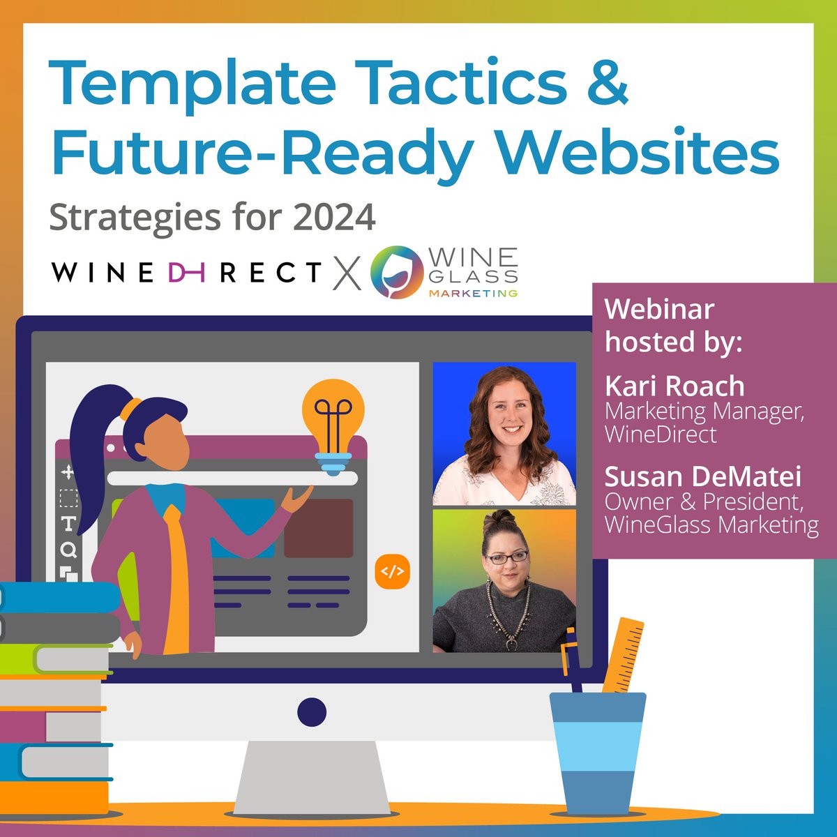 On April 3rd we're teaming up with WineDirect to dive headfirst into website design and development! Susan and Kari will be discussing trends in design and imparting some insider secrets for whipping up websites. Sign up here for this free webinar: bit.ly/3Pt24QK