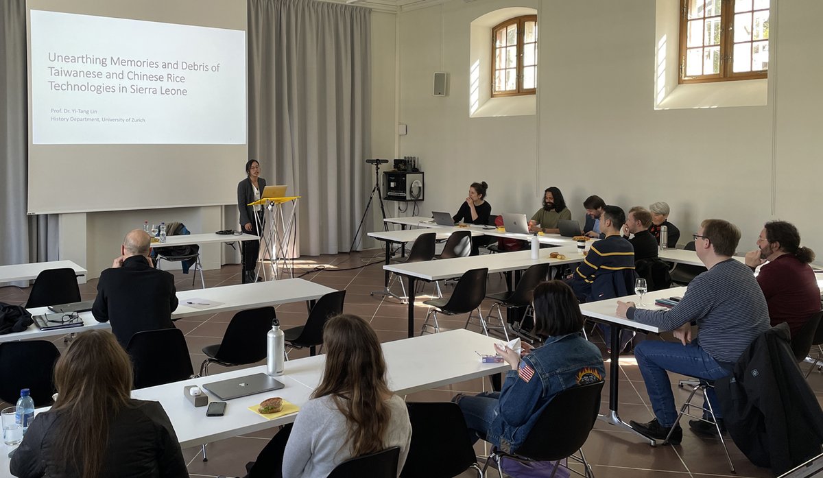 Yi-Tang Lin @YiTangL1 @UZH_ch gave a presentation titled “Unearthing Memories and Debris of Taiwanese and Chinese Rice Technologies in Sierra Leone” during a working lunch held on 19/03/24. The event was organized @Europainstitut . Read the event report: ➡️europa.unibas.ch/de/newsdetails…