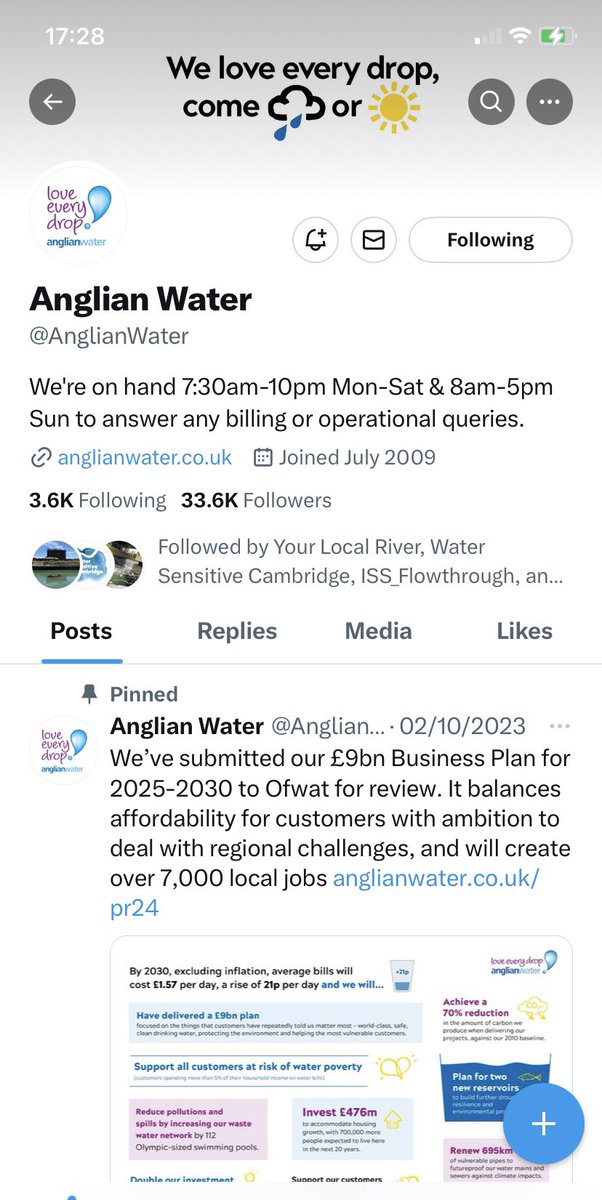 Strangely quiet on the @AnglianWater X site & last post 02/10/23 & they claimed they have a plan🧐 There’s a massive💩show taking place & you post nothing  Love every plop 💩#ThrivingEast