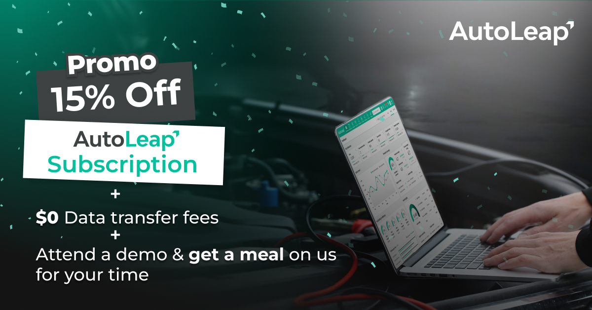 🚀 Spring Promo is here! Sign up now and enjoy 15% off your subscription + $0 data transfer fees. 

And that’s not all! Attend a demo with our team to get a free meal for your time. tinyurl.com/mvp3z3zv

#AutoLeap #AutoRepair #SpringPromo #ShopManagement