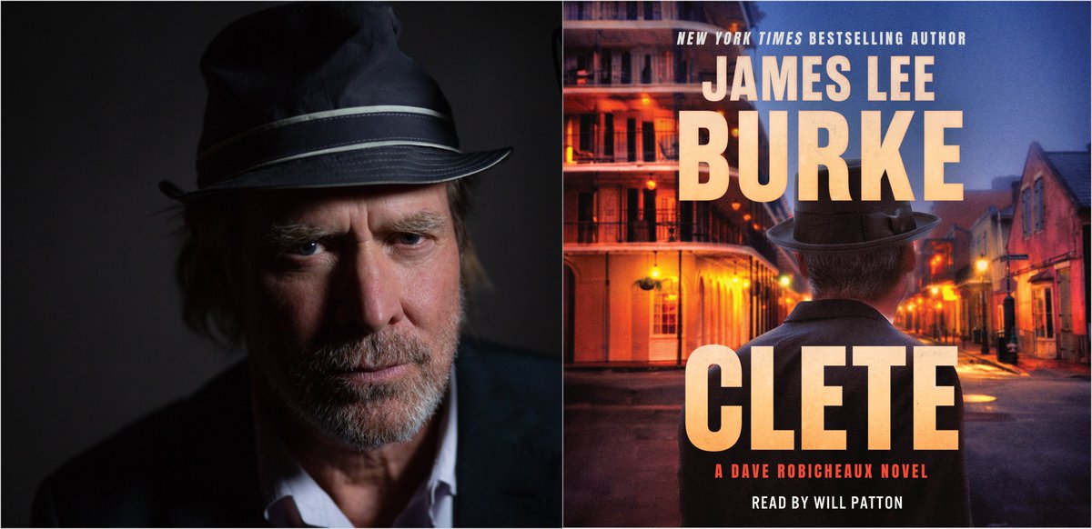 BIG AUDIOBOOK NEWS! Thrilled to announce that Will Patton is back to narrate the audiobook edition of CLETE, coming from @SimonAudio on June 11. Pre-order the next Dave Robicheaux novel here: bit.ly/46frUgB [Erin/admin]