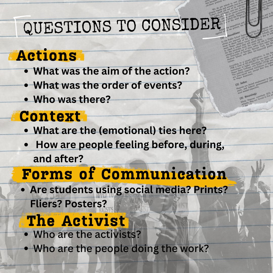 Much of the role of student activist as memory worker surrounds action. But this action is fully enmeshed in context that can expand the fullness of student activism especially within marginalized communities. Consider the richness and resonance of action at the link in our bio!