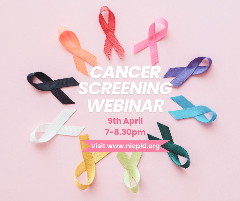 Get ready for the ‘Cancer Screening’ Living Well Campaign running throughout April and May 2024 by joining our ‘Cancer Screening’ webinar. 📅 Tues 9th April ⏰ 7-8.30pm ➡ Register now: nicpld.org/courses/index.… @compharmacyni
