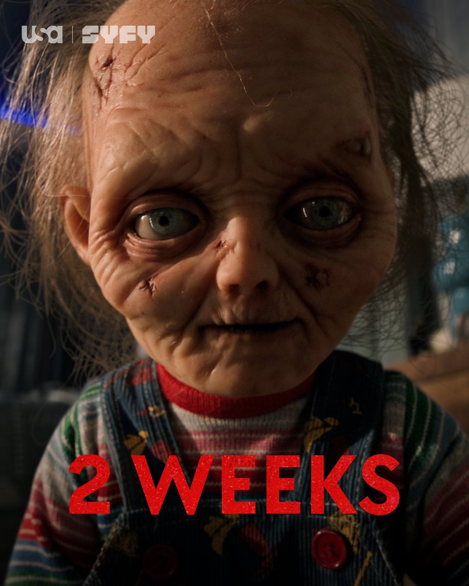 USANetwork's tweet image. Look alive! #Chucky is back in TWO WEEKS on @USANetwork and @SYFY!