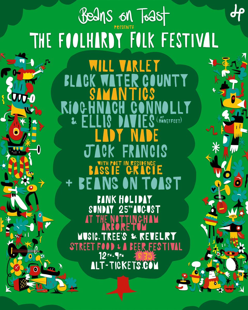 So excited to be part of the <a href="/beanstoast/">Beans on Toast</a> Foolhardy Folk Festival! Such a good line up and an absolute bargain! 🤯😍
