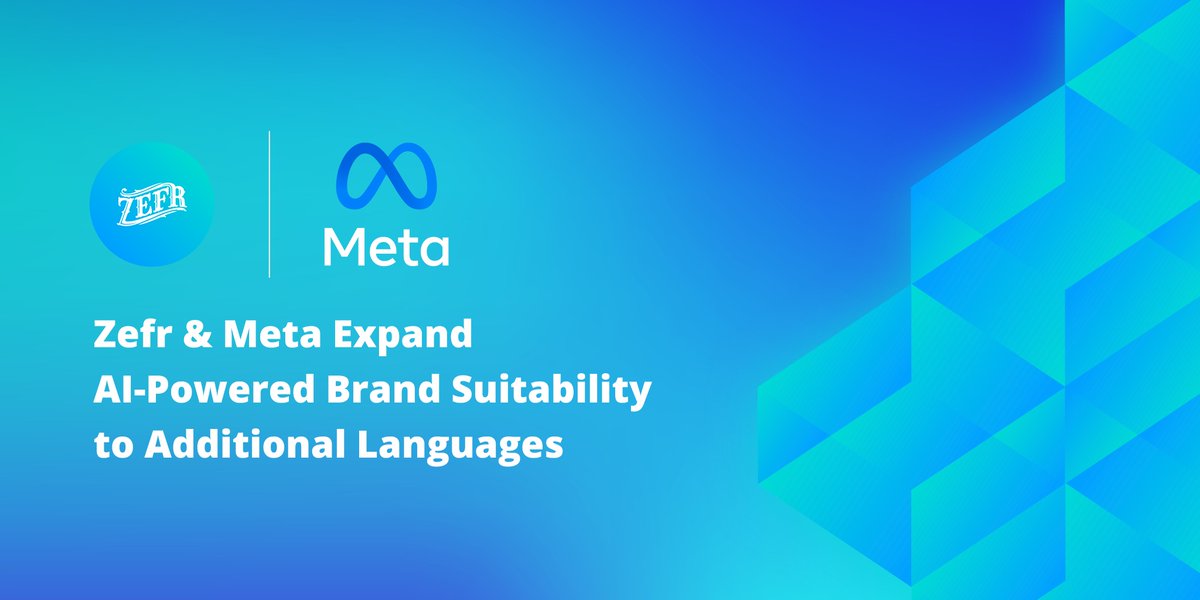 🗞️ NEWS: <a href="/ZEFRinc/">Zefr</a>'s AI-powered #brandsafety and suitability verification solution for <a href="/Meta/">Meta</a> has been expanded to support Japanese, Thai, Malay, Turkish and Vietnamese languages.

➡️Read more on our blog: bit.ly/3ITxjRe