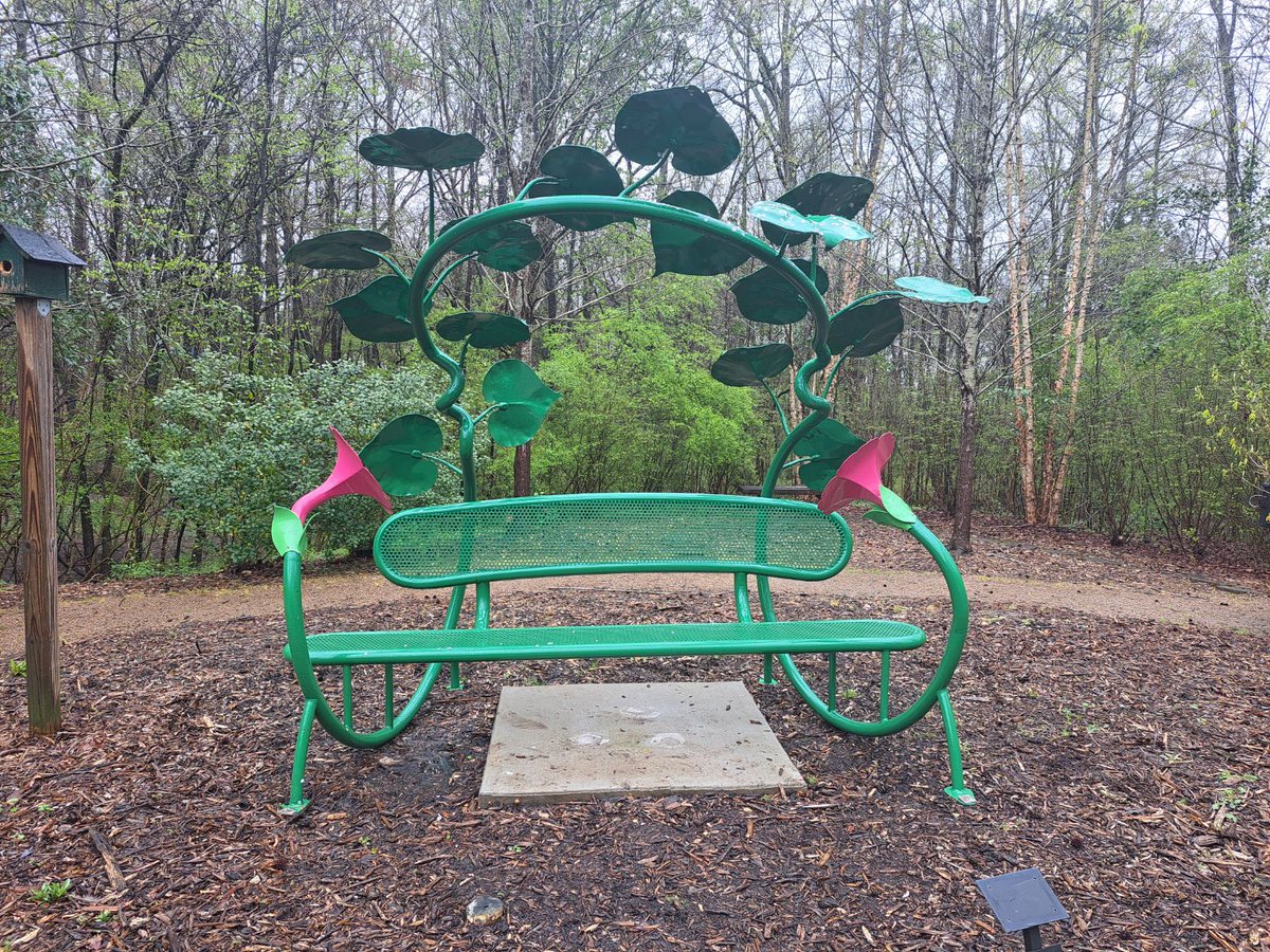 Pink Morning Glory Bench in Matthews, NC