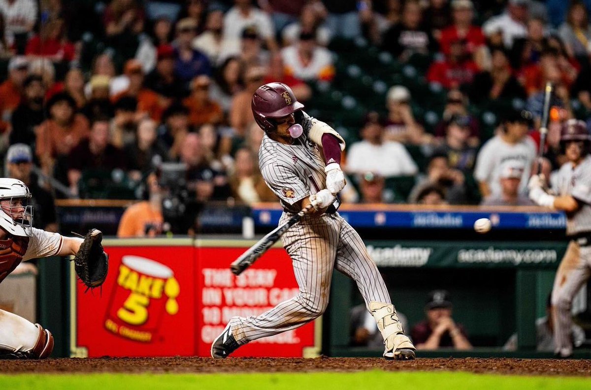 @bigleaguechew This is one of Our most Engaged photos of all time, This year Aaron Lugo hits a Walk off Homer against University of Texas while Blowing a Bubble Gum. It doesn’t get ANY better than this! @bigleaguechew This is THE ONE