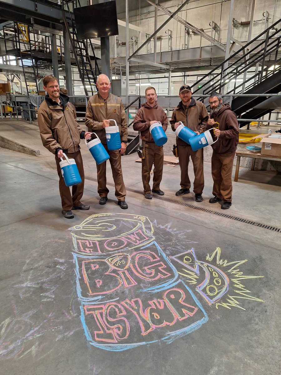 H20!!! Getting guys geared up &amp; reminding them about hydration! Jugs for all!!! <a href="/ta_stover/">Terry Stover</a> <a href="/bwilliamskahf/">Brad Williams</a> <a href="/TradeshowToney/">Toney Wallace</a> <a href="/kelly_gonter/">Kelly Gonter</a> <a href="/MFurinoUPSPHL/">Michelle Furino</a> <a href="/JaradZimmerman/">Jarad Zimmerman</a> <a href="/ColumbiaMO_UPS/">Lauren Gaddy</a> <a href="/DINAUPS1/">DINA@UPS</a> <a href="/panacy6/">Cy Pana</a> <a href="/Mavic321Dl/">DaveyLK63</a> <a href="/Almodova38/">Matthew Almodova</a> <a href="/UPSphoenix/">Phoenix East center safety team</a> <a href="/28a234fcab2245f/">Heather Roberts 💜</a> <a href="/CharP_RN/">Charlotte Potente</a> <a href="/OHWellnessUPS/">Industrial Athlete</a>