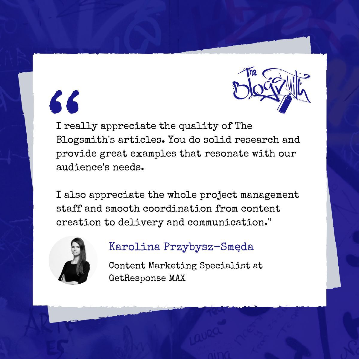 MaddyOsman's tweet photo. Happy Humpday! 🐫 

Great feedback from happy clients always inspires us to keep doing our best. 😁

--

To chat about your content needs and our solutions, send us a message at https://t.co/dFg75L5GAG

#TheBlogsmith #clienttestimonial https://t.co/LNBmNFXDvJ