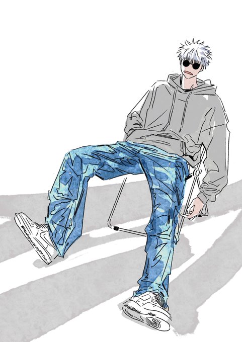 「grey hoodie sitting」 illustration images(Latest)