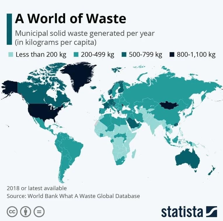 theepicmap's tweet photo. Most wasteful countries in the world https://t.co/vE6Gi5uGRC
