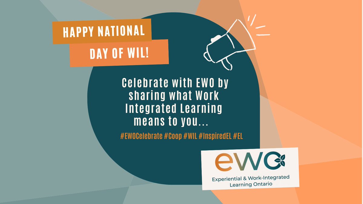 What does work-integrated learning mean to you?  Seriously, we want to hear your thoughts.  Happy National Day of Work Integrated Learning!  
#WIL #EL #coop #InspiredWIL