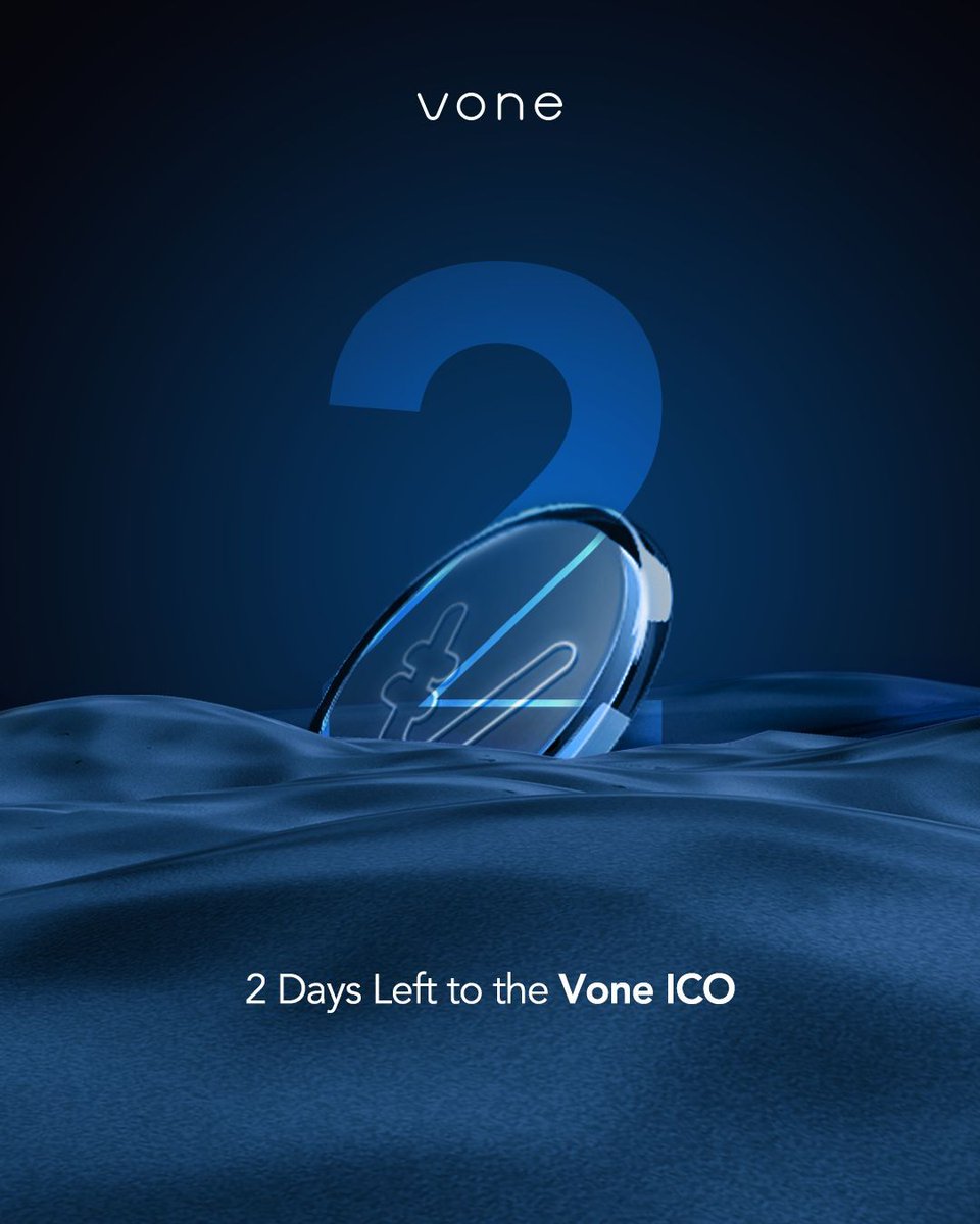 Official_Vone's tweet image. Only 2 days left until the Vone ICO launch! 🚀 Invest in VONE token for a lifetime of strong tokenomics. With 10% of every Vone Number sale enhancing the liquidity pool, you're securing stability and long-term value. Join us now! #VONE #ICO #crypto #investment