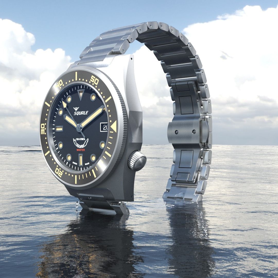 firstclasswatch's tweet image. Squale Master Titanium 120ATM 🌊

Inspired by a Squale Master watch from the 1960s, this model is built with an impressive pressure resistance of 120 ATM. This timepiece is also the first Squale made entirely of grade 5 Titanium.

#squale #divewatches #titaniumwatch