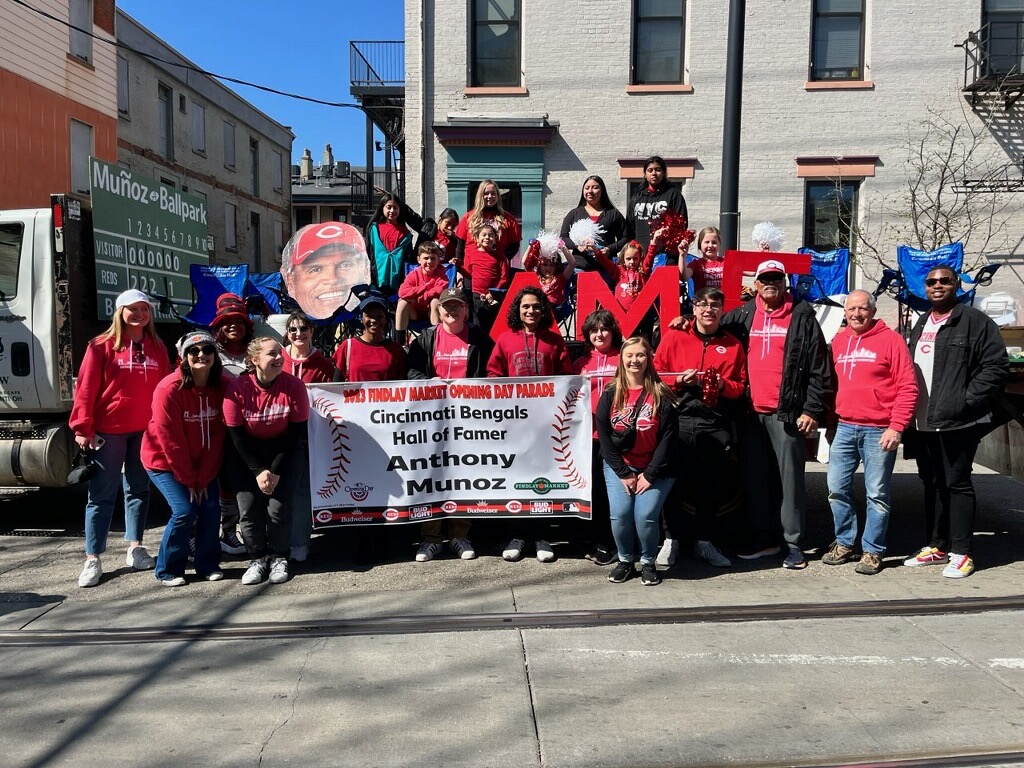 MunozFoundation's tweet photo. Hey Cincinnati, who’s ready for @Reds #OpeningDay2024 tomorrow?! We’re SO excited to celebrate our community and our program kids during the #FindlayMarketParade! ⚾ ❤️

Be sure to check back in tomorrow during #OpeningDay2024 #FindlayMarketParade to see all the fun and #CincyImpact!