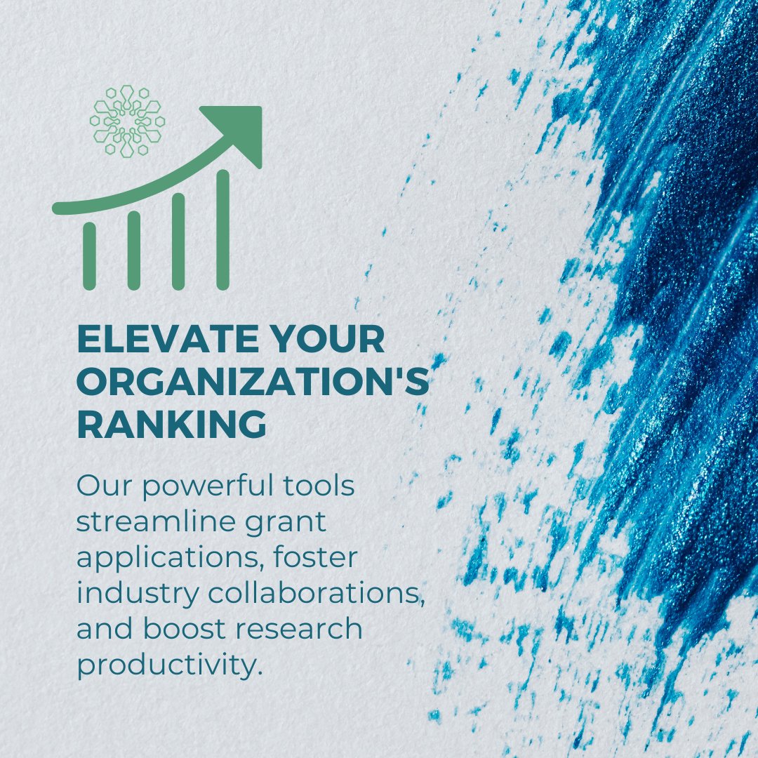 Elevate your organization's ranking with Research Impact! Our powerful tools streamline grant applications, foster industry collaborations, and boost research productivity. Discover how Profound Impact can propel your organization to new heights of success. #Research #Data #AI
