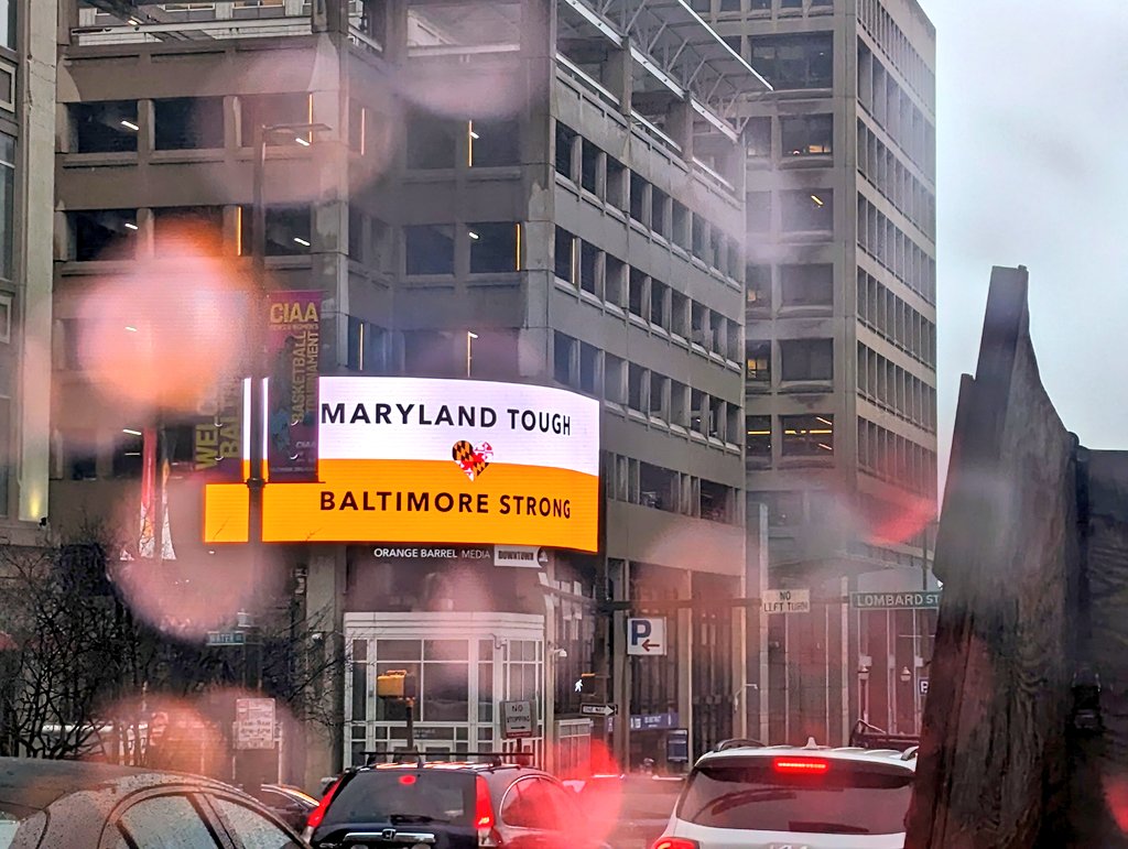 Spotted on the corner of Light & Lombard: Maryland Tough ❤️ #Baltimore Strong