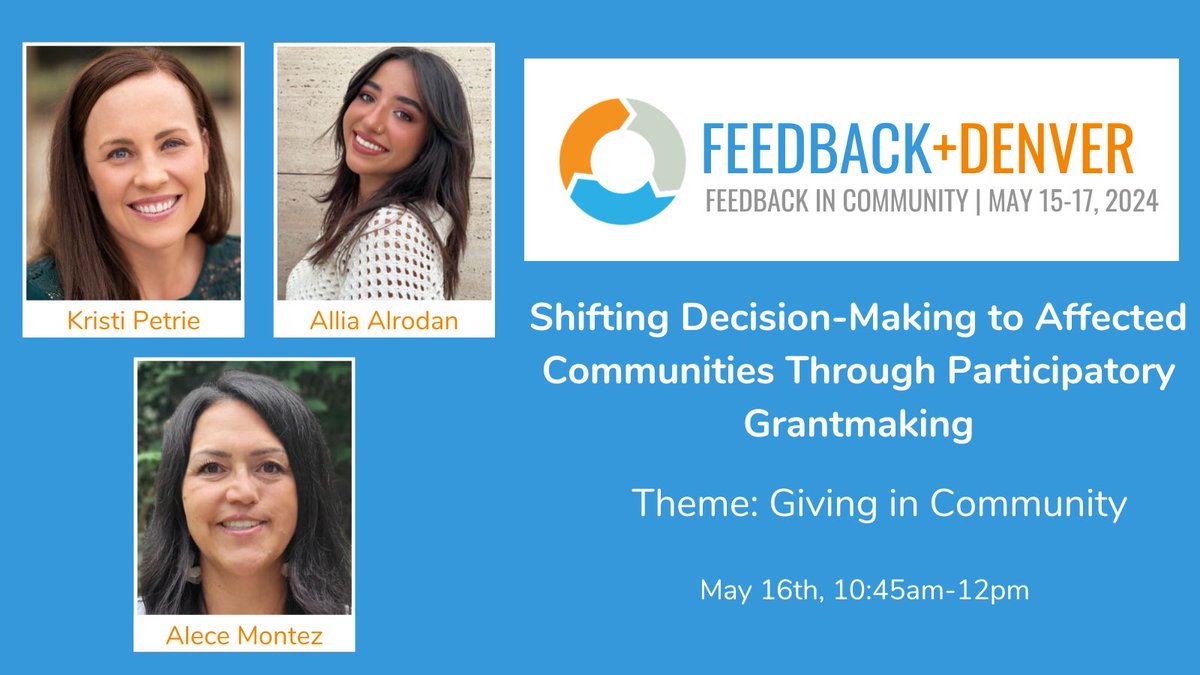 We're very excited to be speaking at the 2024 #FBLSummit in Denver, CO. This year <a href="/FeedbackLabs/">Feedback Labs</a> is focused on Feedback in Community! Join us to learn how AJL Foundation is committed to making feedback the norm! bit.ly/FBLDEN