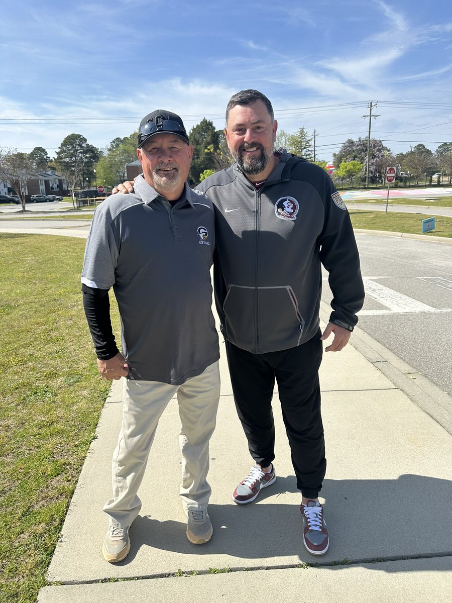 Coach Wilson from FSU's softball program stopped by Gray Collegiate Academy on Monday to scout out a few promising female athletes who could join the university's team in the future. @FSU_Softball assistant coach @FSU_CoachWilson🦅