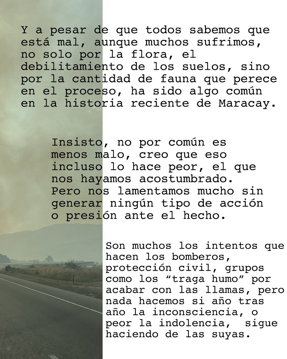 LuAltamiranda's tweet photo. Los cerros de Maracay se queman todos los años ¿y yo qué puedo hacer? https://t.co/hQLG6UR062