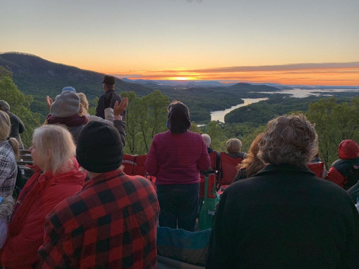 Join us for the 68th Annual Easter Sunrise Service on Easter Sunday morning, March 31st! This is a non-demoninational service with a beautiful backdrop of Lake Lure, the Blue Ridge Foothills, and sunrise. 
Only one parking pass is needed per vehicle.
bit.ly/49YYDsF