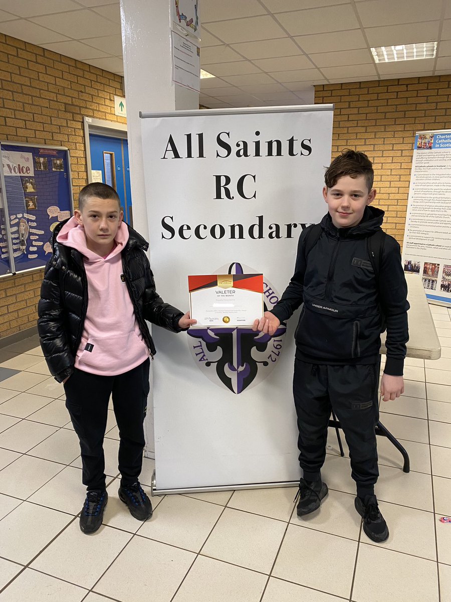 🏆Valeter’s of the month🏆 Great achievement for these two pupils from @allsaintsrcsec They have helped to train other pupils & their working skills has been outstanding, Great concentration & excellent teamwork They will be team leaders training a new group in April👏