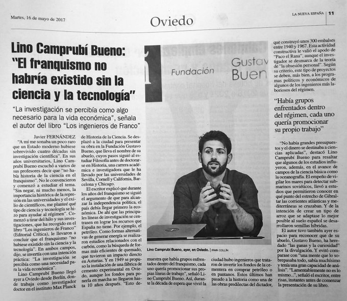 eraser's tweet photo. 4º libro abrimos a lectura pausada con propóSITO: Los ingenieros de Franco. Ciencia, catolicismo y Guerra Fría en el Estado franquista. Lino Camprubí🇪🇸#España nieto Gustavo Bueno, Franco NO era españa ni España era Fran&co. #porpreguntáNOmas ? #dRPC #dINtr #dCINE #adiscutí https://t.co/oXHyoDnDin