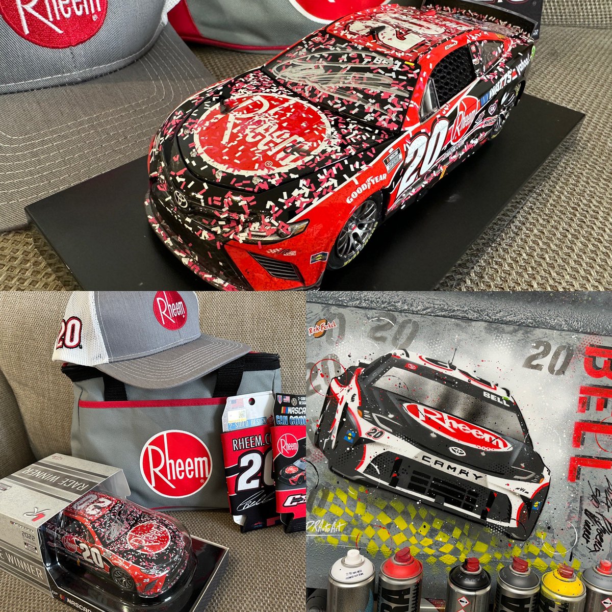 Massive thanks to the awesome @rheemracing team! Amazing to receive this package from the US. Your @cbellracing artwork is on the way. Much appreciated🙌🏻 #drautoart
(The detail on the signed diecast model is insane 😲)
.
#rheem #rheemracing #christopherbell #cb20 #nascar