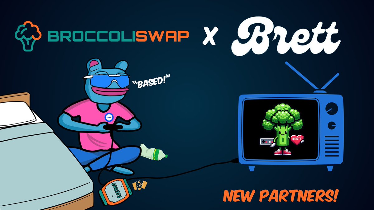 Brocswap's tweet photo. Exciting Broccoliswap Partnership Announcement! 📢

Introducing Broccoliswap's latest partnership:

@BasedBrett

Brett, the explosive new meme sensation on BASE Chain, is teaming up with Broccoliswap to offer seamless cross-chain access to its token!

With just a click of a button, https://t.co/YTRn2Hmzh9 provides access to $BRETT across AVAX, Matic, Fantom, Arbitrum, and BNB networks! Say goodbye to barriers and hello to convenience!

We couldn't be more excited about this new collaboration and the endless possibilities it brings!

"BASED!"

Dive into the $BRETT community and say hi   https://t.co/3VfOQgwpXX.