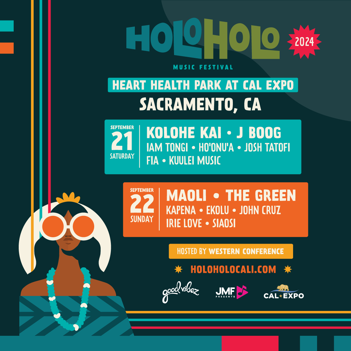 Aloha, #Sacramento! The 2024 @HoloHoloFest lineup is officially here 🌺🌴🎶 ⁠ 📅 Sept. 21 & 22, 2024⁠ 📍 Heart Health Park 🎟️ Tickets on sale THIS Friday, 3/29, at 10am at holoholofestival.com. ⁠ Who are you most excited to see in September?⁠ 🤔