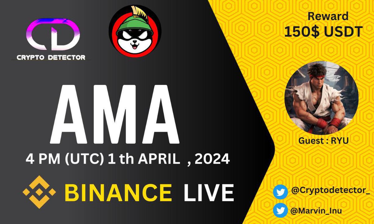 Marvin_Inu's tweet photo. Someone said @binance AMA? 👀 

Save the date! $MARVIN 🐶🚀 https://t.co/n0bfTes8hd