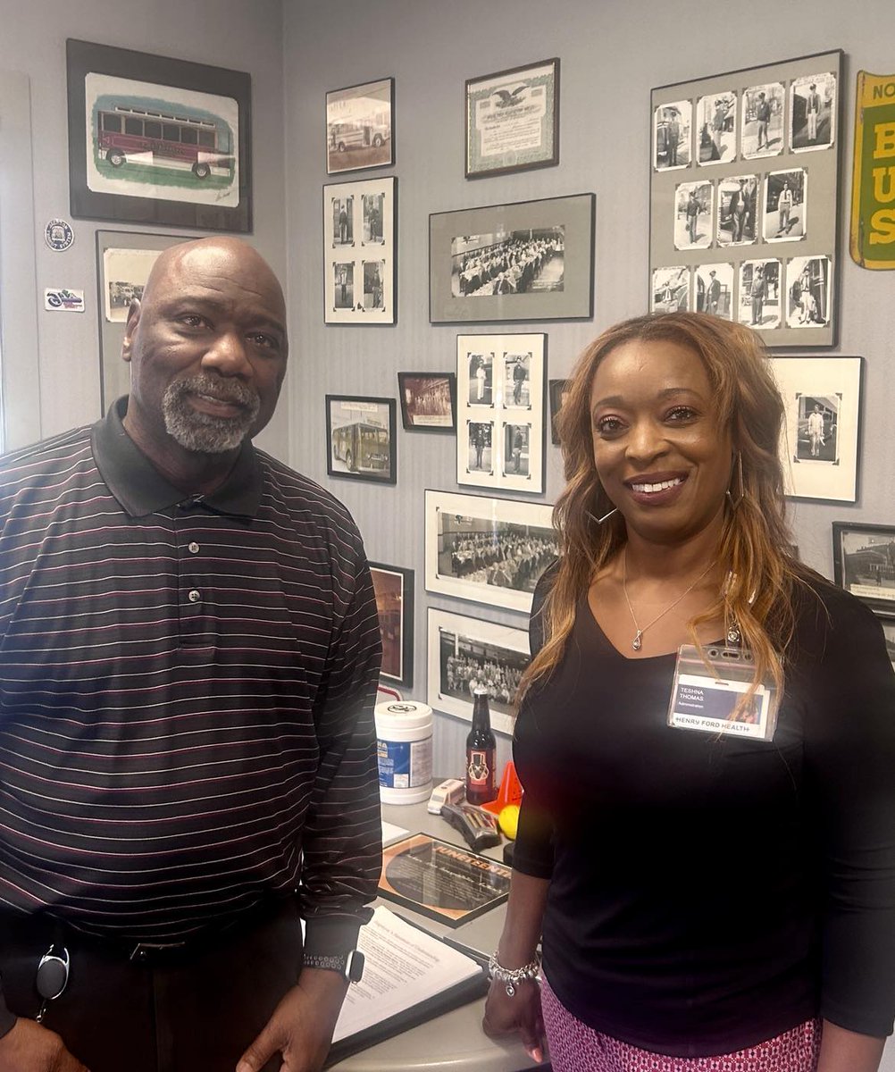 JATAtransit's tweet photo. Special thanks to Teshna Thomas, MS, OHCC, the Director of Community Engagement at @HenryFordHealth- Jackson, for touring our facilities and conversation with our Executive Director, Michael Brown. Jayden, Teshna's nephew, as a cherished member of our Rides to Wellness program! https://t.co/tkRLwTX1U9