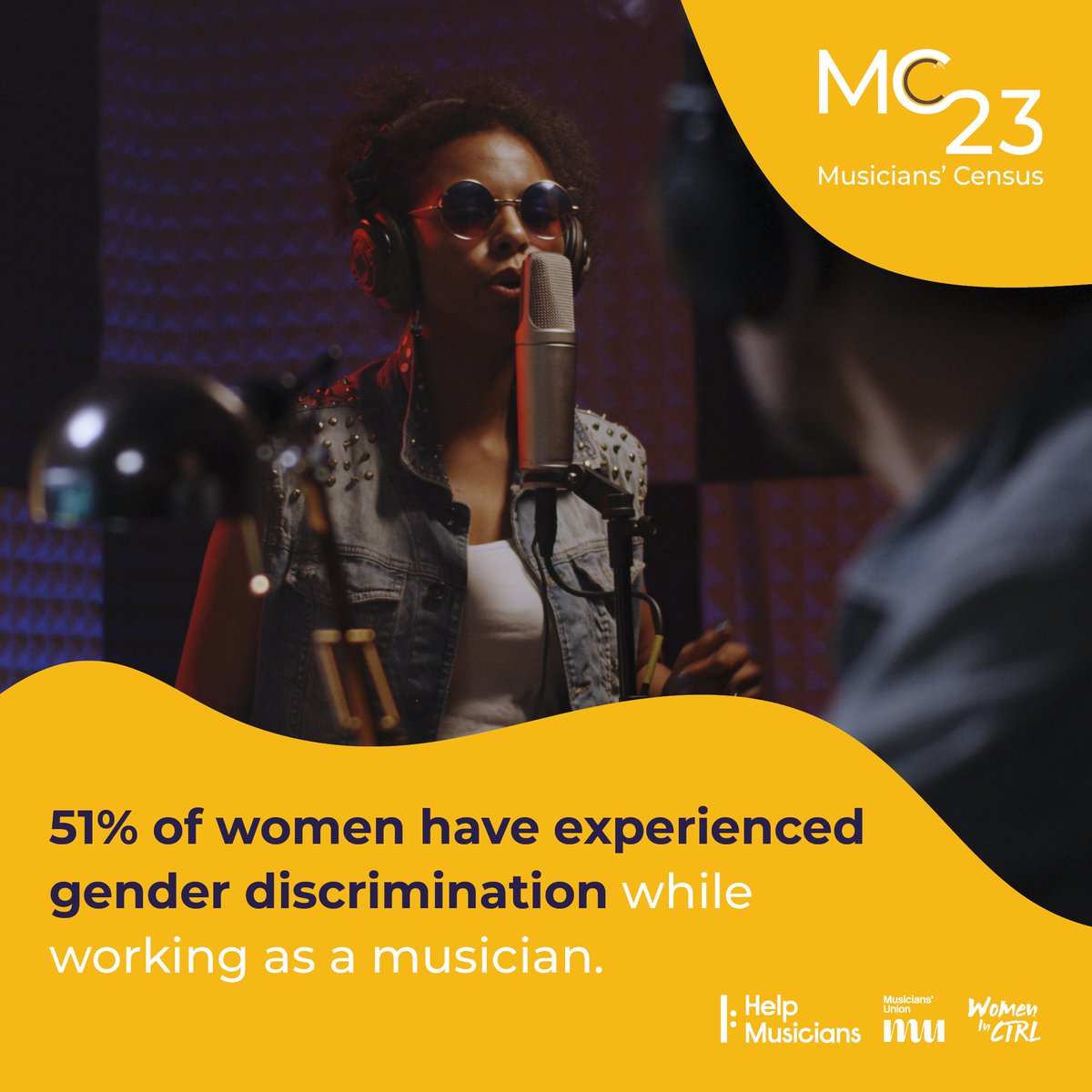 🚨 51% of women in music have been discriminated against due to their gender, according to the latest Musicians' Census report