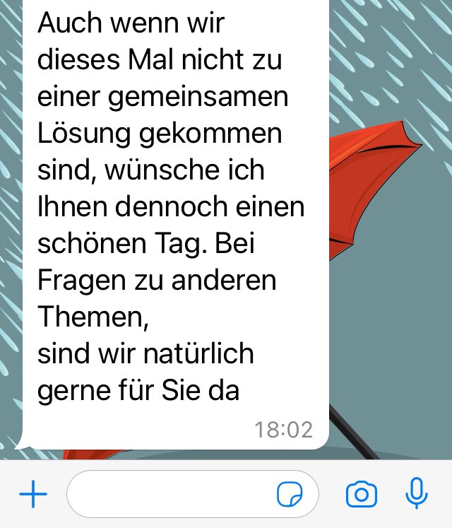YiShares's tweet photo. @Telekom_hilft Wie kann es sein, dass ich seit 16 Tage keine Internetservice habe und nachdem gestern der Entstörungstermin kam und ging, und ich immer noch keine Service habe, ich dann diese WhatsApp Nachricht bekam? https://t.co/9B2qVlzsgl
